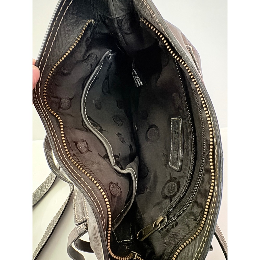 Born Crossbody Bag Womens Brown Genuine Leather Organizer Pocket Small Hook Loop - Picture 6 of 11